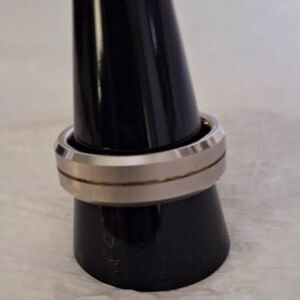 A Triton Men's Ring Tungsten Carbide Steel Wedding Band Silver Tone Size 10